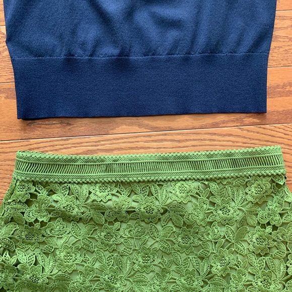 Ann Taylor Floral Lace Pencil Skirt - Picture 2 of 7